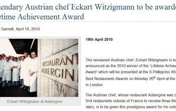 Witzigmann verðlaunaður