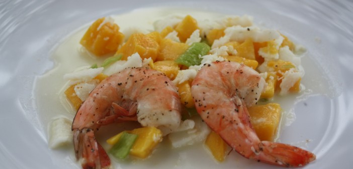 Risarækjur með mangó og kókos