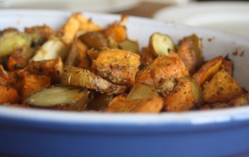 Ofnbakað rótargrænmeti með engifer