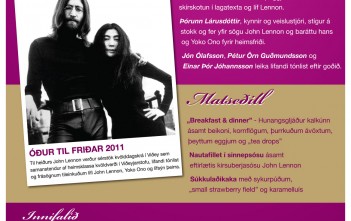 Lennon-kvöld í Viðeyjarstofu