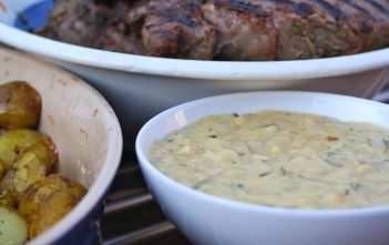 Sveppasósa með steikinni