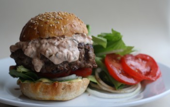 Hamborgari með Chilidressingu