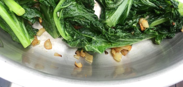 Grænkál (kale) með hvítlauk