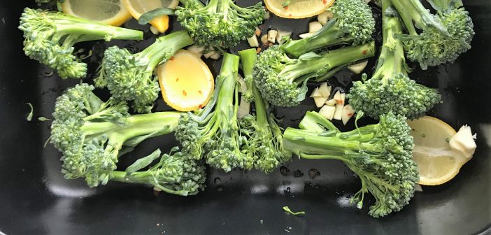Broccolini með sítrónu og hvítlauk