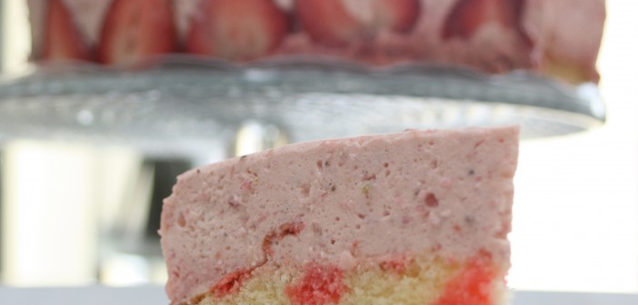 Frönsk jarðarberjakaka