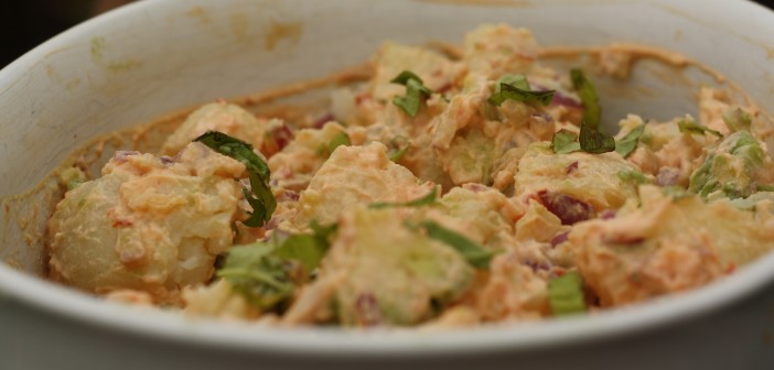 Kartöflusalat með avókadó